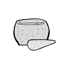 cartoon stone pescle and mortar