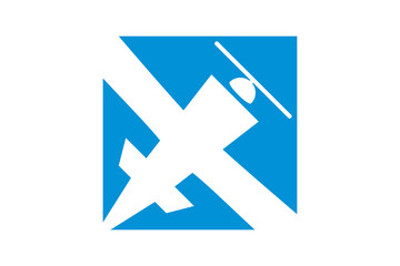 Fototapeta premium Vector Airplane and Travel