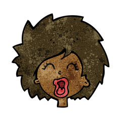 cartoon woman screaming