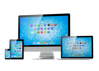 Ultimate web design, laptop, smartphone, tablet, computer, display