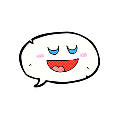 cute cartoon speech balloon