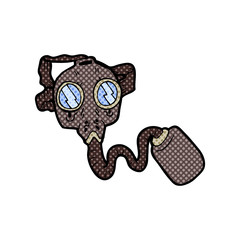 cartoon gas mask