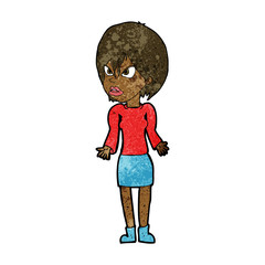 cartoon annoyed woman