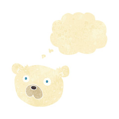 cartoon polar bear with thought bubble