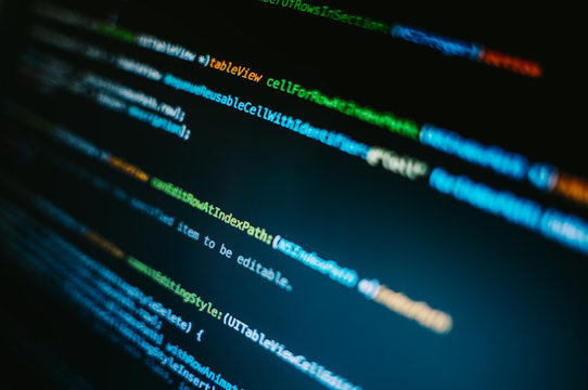 Code auf einem Bildschirm