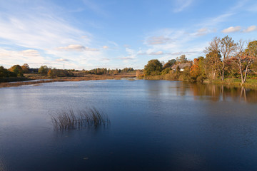 Lake in an autumn.