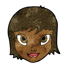 cartoon female face