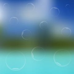 Abstract blur background with bubbles