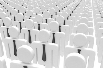 group of people figures on white background