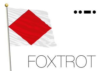 foxtrot flag, International maritime signal   © frizio