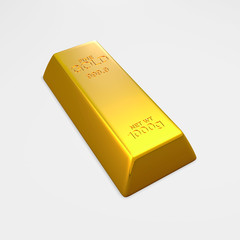 3d gold bar.