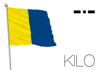 kilo flag, International maritime signal   © frizio