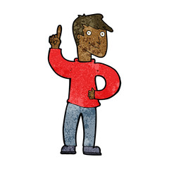 cartoon man with great idea