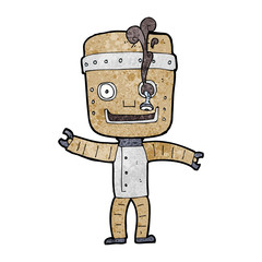 cartoon funny old robot