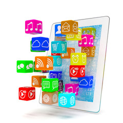 icon app fall in tablet pc