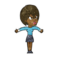 cartoon annoyed girl