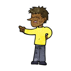 cartoon man pointing