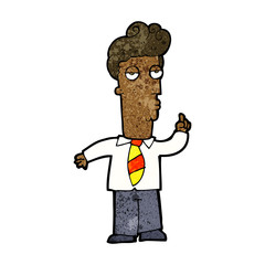 cartoon bored man asking question