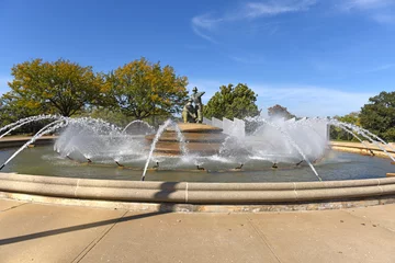 Gordijnen Firefighters Fountain in Kansas City Missouri © R. Gino Santa Maria