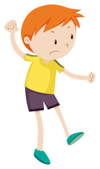 Little boy looking upset