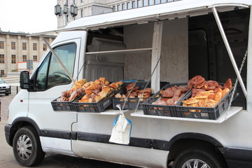 Warsaw / Truck of Polish Food specialities (Ponchki) 