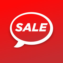 Sale thought bubble, Poster Illustration