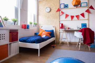 Modern designed teen boy bedroom