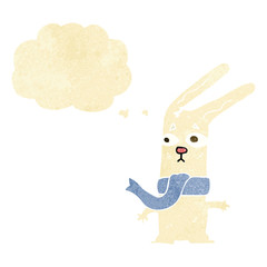 cartoon rabbit with thought bubble