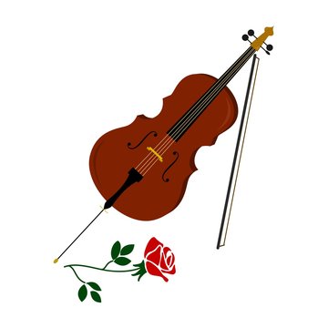 the cello and rose