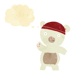cute cartoon polar bear with thought bubble