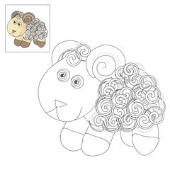 Picture to color - lamb.