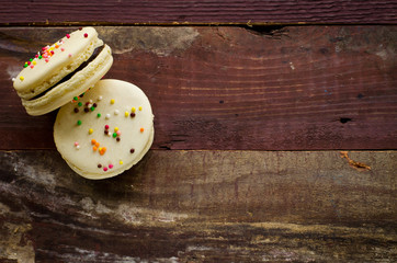 Colorful decorated easter macarons