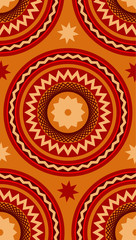Seamless repeating the ethnic pattern of circles and stars.Vecto