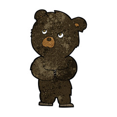 cartoon black bear cub