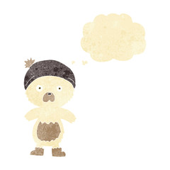 cartoon cute teddy bear with thought bubble