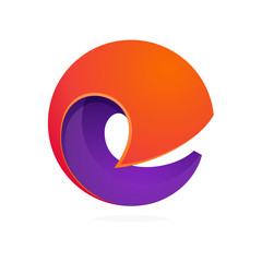 E letter volume logo