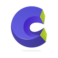 C letter volume logo