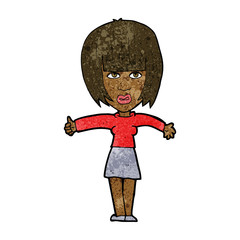 cartoon annoyed woman