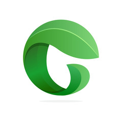 G letter eco logo
