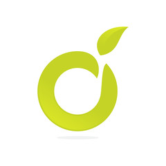 O letter eco logo