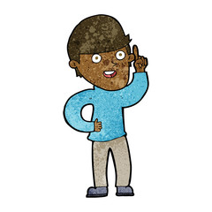 cartoon boy with idea