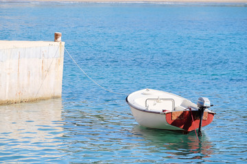 The image of an passenger motor boat