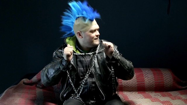 Funny punk dancing
