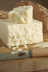 Cheshire cheese a traditional creamy crumbly English cheese