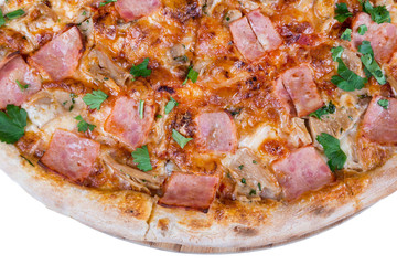 fresh hot fast food slices of pizza