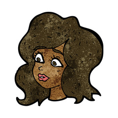 cartoon woman looking concerned