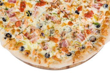 fresh hot fast food slices of pizza