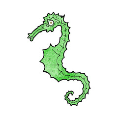 cartoon sea horse
