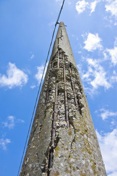 Detail Of A Broken Pole Of Telephone Line