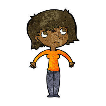 recommend clip art: cartoon woman shrugging